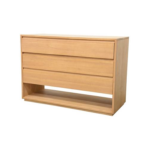 Commode 3 Tiroirs Bois Massif Stockholm - Contemporain