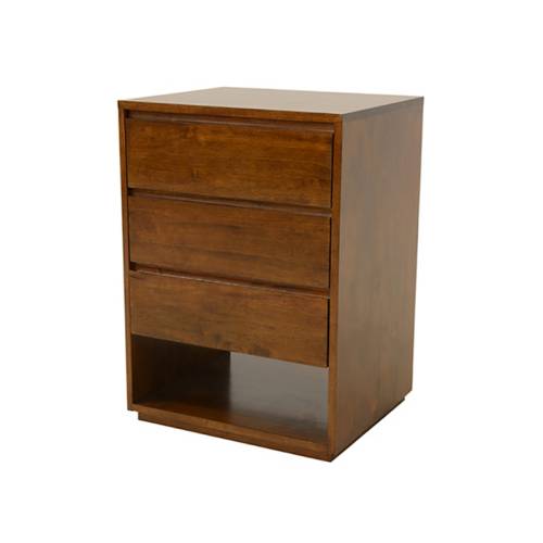 Petite Commode 3 Tiroirs Bois Massif Stockholm - Contemporain