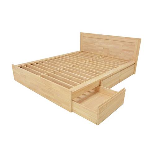 Lit Coffre Bois Massif 160x200 Stockholm - Contemporain