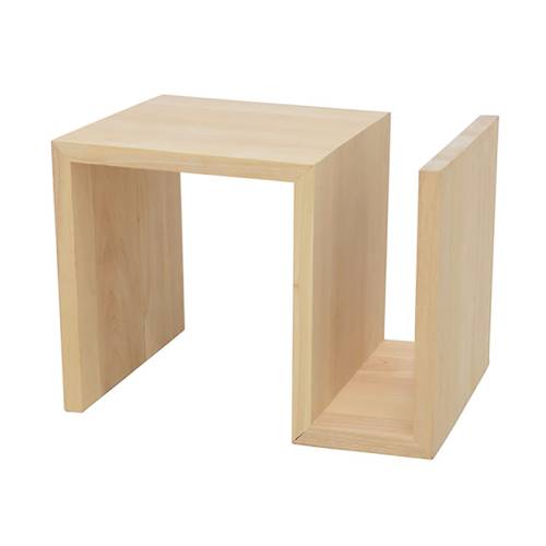 Bout de Canapé Design Bois Massif Stockholm - Contemporain