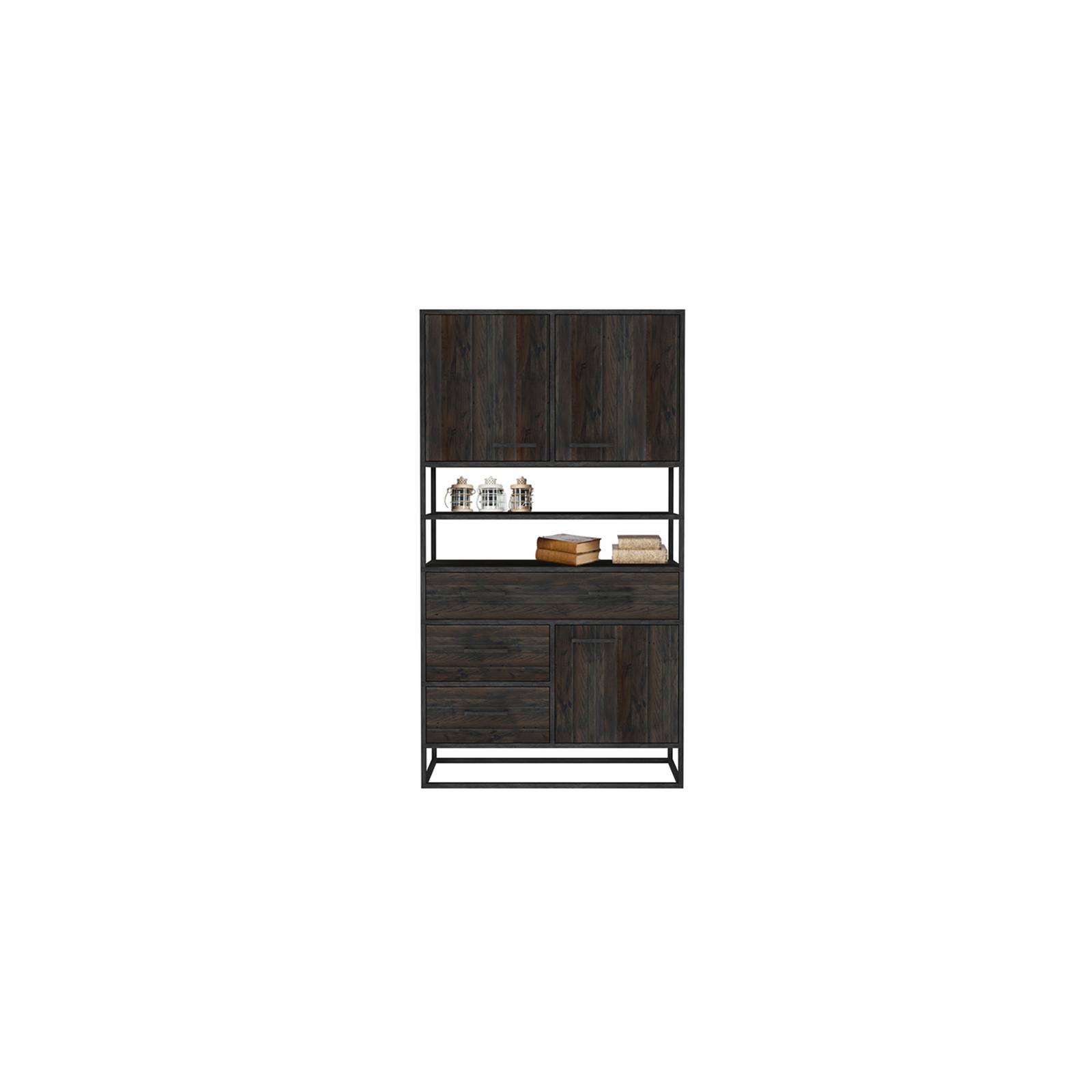 Buffet haut 3 portes 3 tiroirs Chicago Bois Recyclé