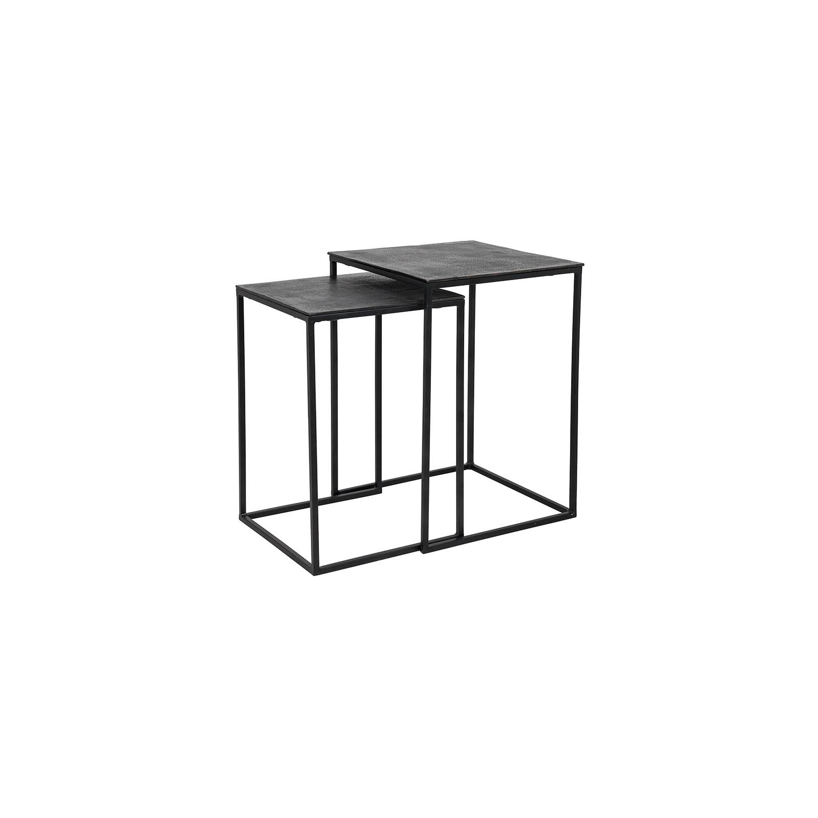 Sellettes set carré Meknès Aluminium et Métal