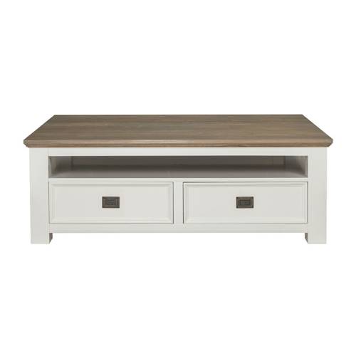 Table basse rectangulaire Victoria Pin - Classique chic