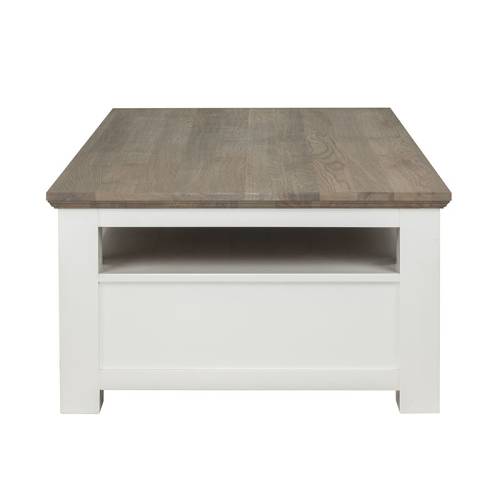 Table basse rectangulaire Victoria Pin - Classique chic