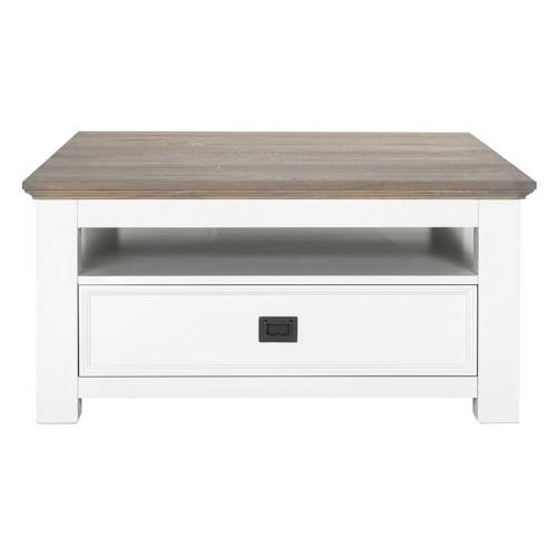 Table basse carrée Victoria Pin - Classique chic