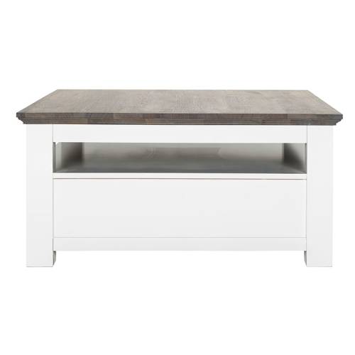 Table basse carrée Victoria Pin - Classique chic