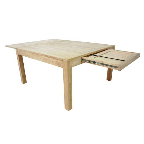 Table Carrée À Rallonges Bois Massif Fjord - Contemporain