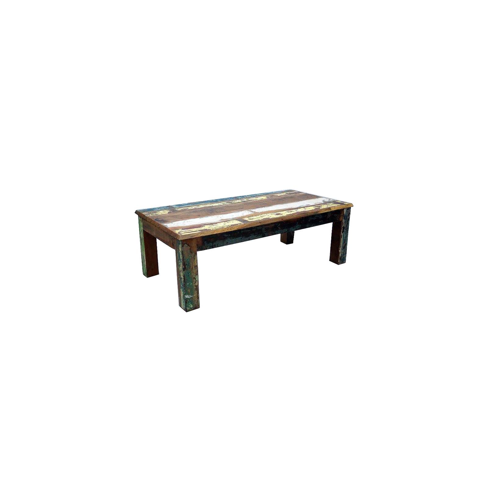 Table Basse Teck Origine. Bois Multicolore.