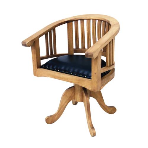Fauteuil de Bureau Pivotant Bois Massif Panama - Exotique
