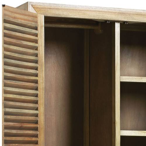 Armoire penderie bois massif grand espace Bilbao Mindy