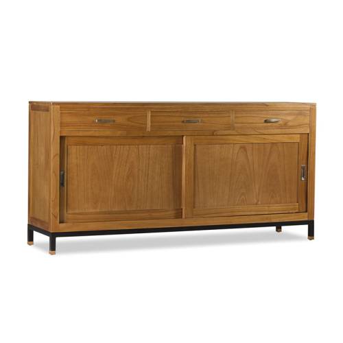 Buffet bas bois massif style industriel Mindy