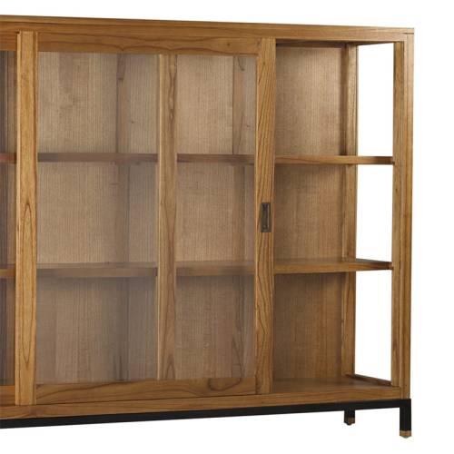 Vitrine au style industriel bois massif design Mindy