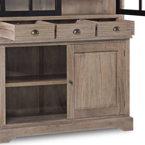 Vitrine grand rangement bois massif Mindy Sierra