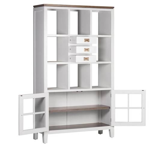 Etagère bois blanc - Avec tiroirs en Mindy Hatiya - Exotique