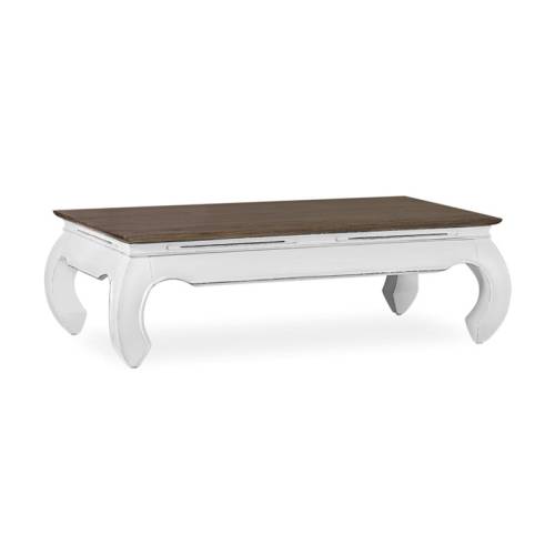 Table basse bois massif rectangulaire Mindy Hatiya