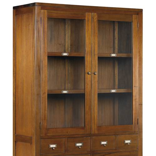 Buffet vaisselier 6 tiroirs Acajou Colonial - Exotique