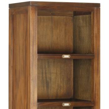 Étagère Bibliothèque Acajou Massif Style Antique - 3 étagères, 105x100x40 Cm, Neuf