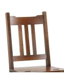 Chaise escabeau Colonial Acajou Massif - chaise en bois ethnique