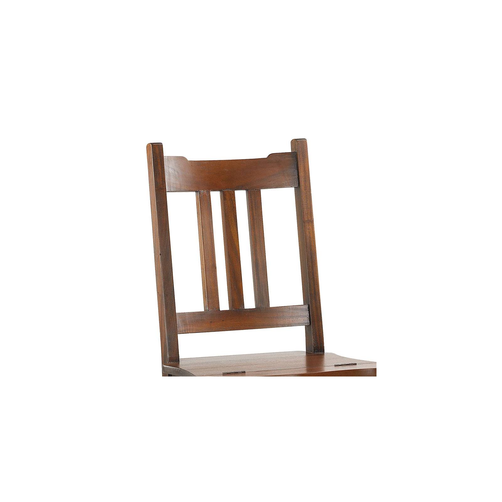 Chaise escabeau Colonial Acajou Massif - chaise en bois ethnique