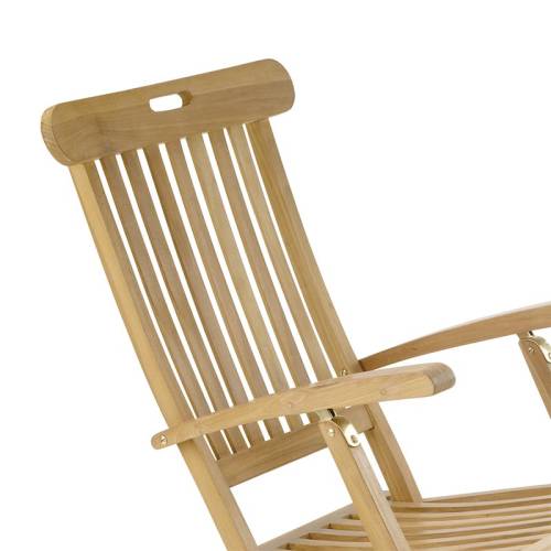 Chaise longue ethnique en teck Greenwood - meuble de jardin