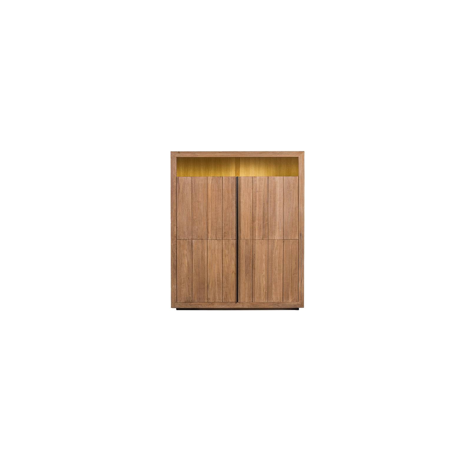Buffet haut 4 portes Teck recyclé brossé - achat buffet haut