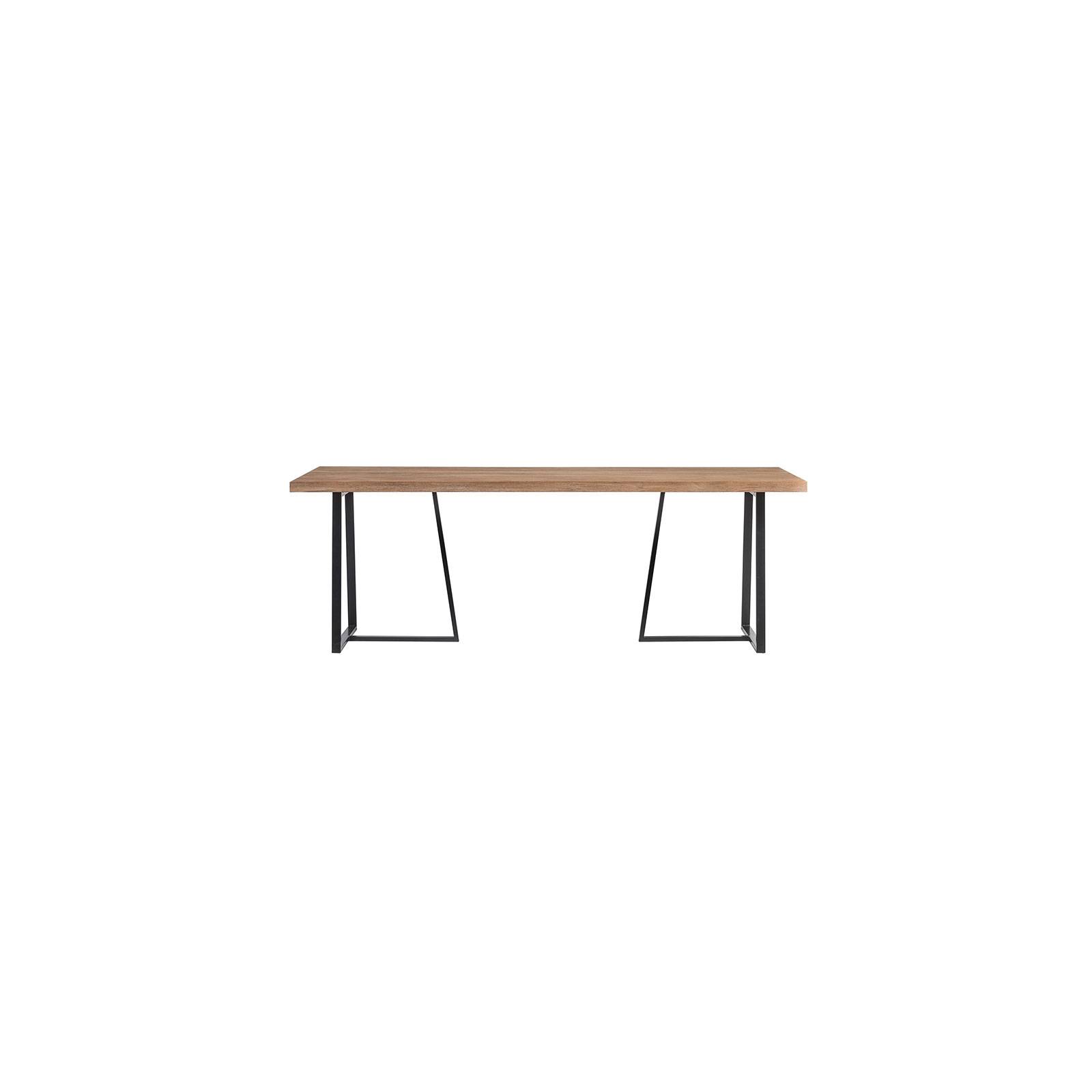 Table de séjour en bois massif teck recyclé brossé