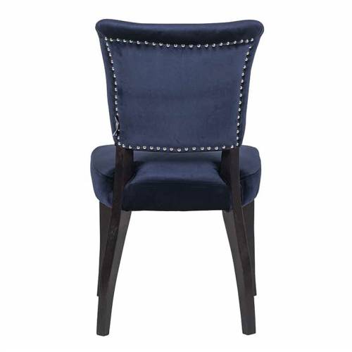 Chaise Roxy tissu Dolphin 606 avec clous bronze - Classique chic