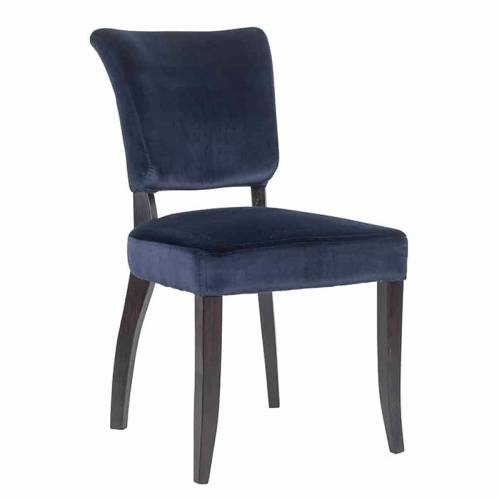 Chaise Roxy tissu Dolphin 606 avec clous bronze - Classique chic