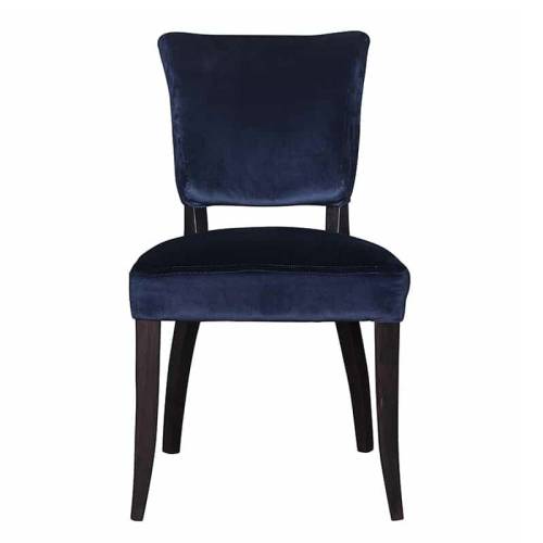 Chaise Roxy tissu Dolphin 606 avec clous bronze - Classique chic