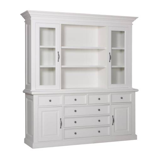 Buffet deux corps 2x2 portes 7 tiroirs - achat buffet chic