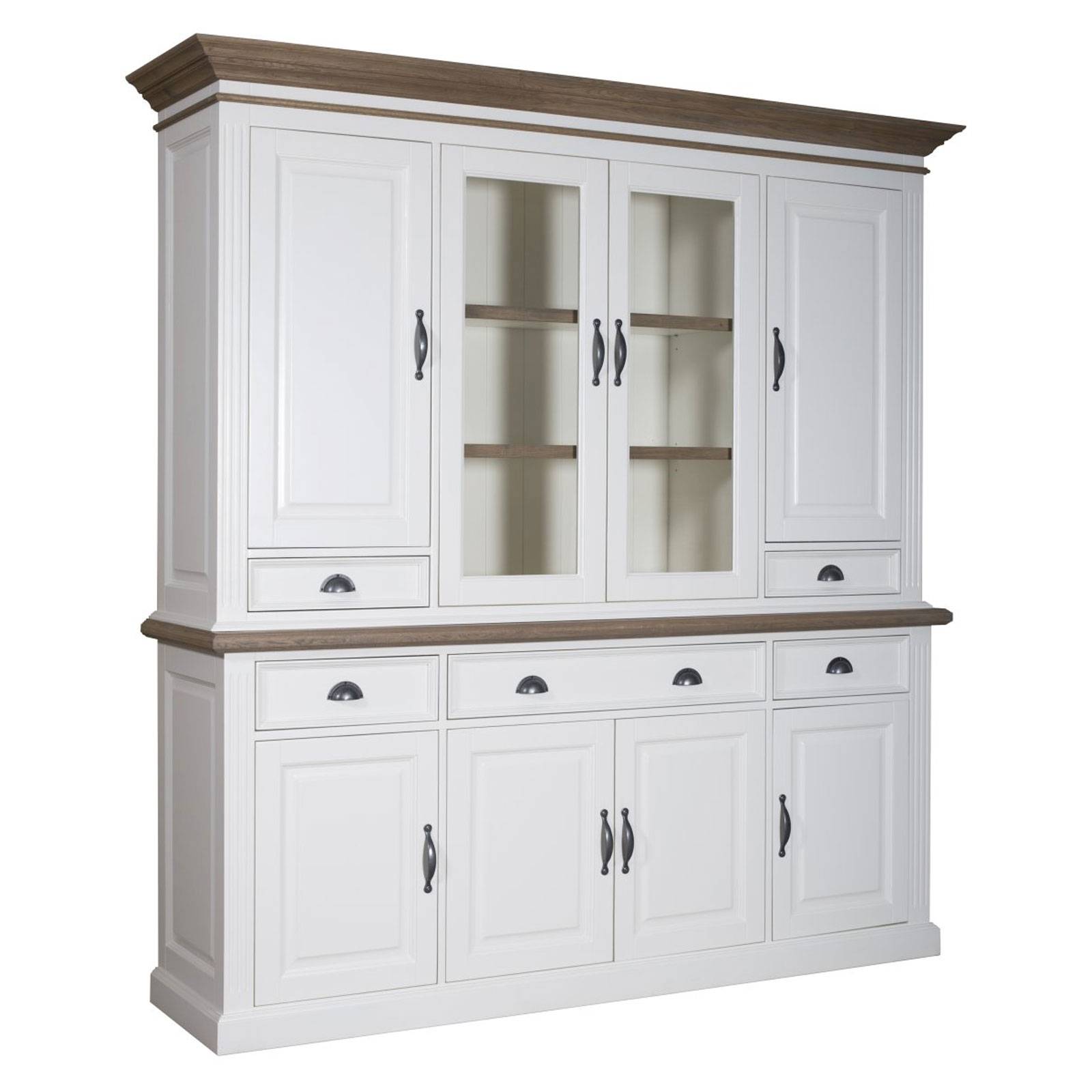 Cabinet 2x4 portes 5 tiroirs "Chêne et Pin Romance" - achat cabinet haut de gamme