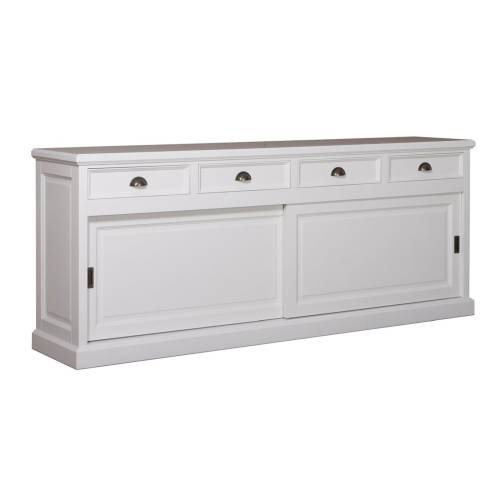 Buffet bas 2 portes 4 tiroirs "Pin Charme" - achat bahut