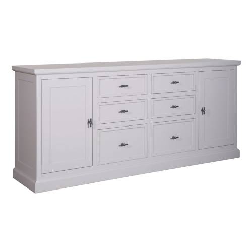 Bahut 2 portes 6 tiroirs | Pin Tradition - Classique chic