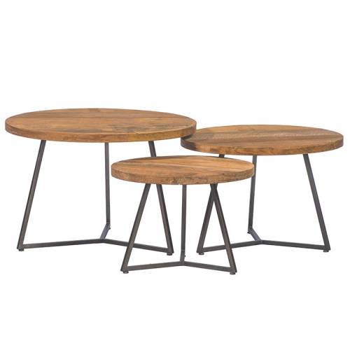 Set de 3 tables basses | Teck Essential