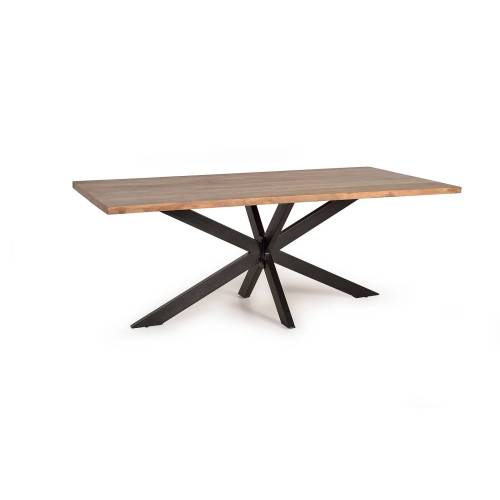 Table rectangulaire pied central en acacia massif