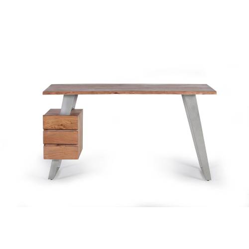 Bureau bois metal en acacia