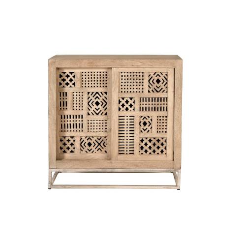 Buffet bas porte coulissante | Manguier Kasbah - Contemporain
