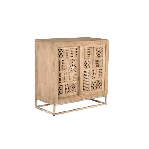 Buffet bas porte coulissante | Manguier Kasbah - Contemporain