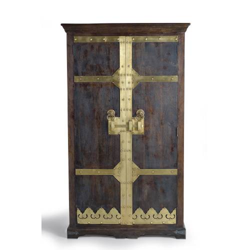 Armoire manguier noire et métal