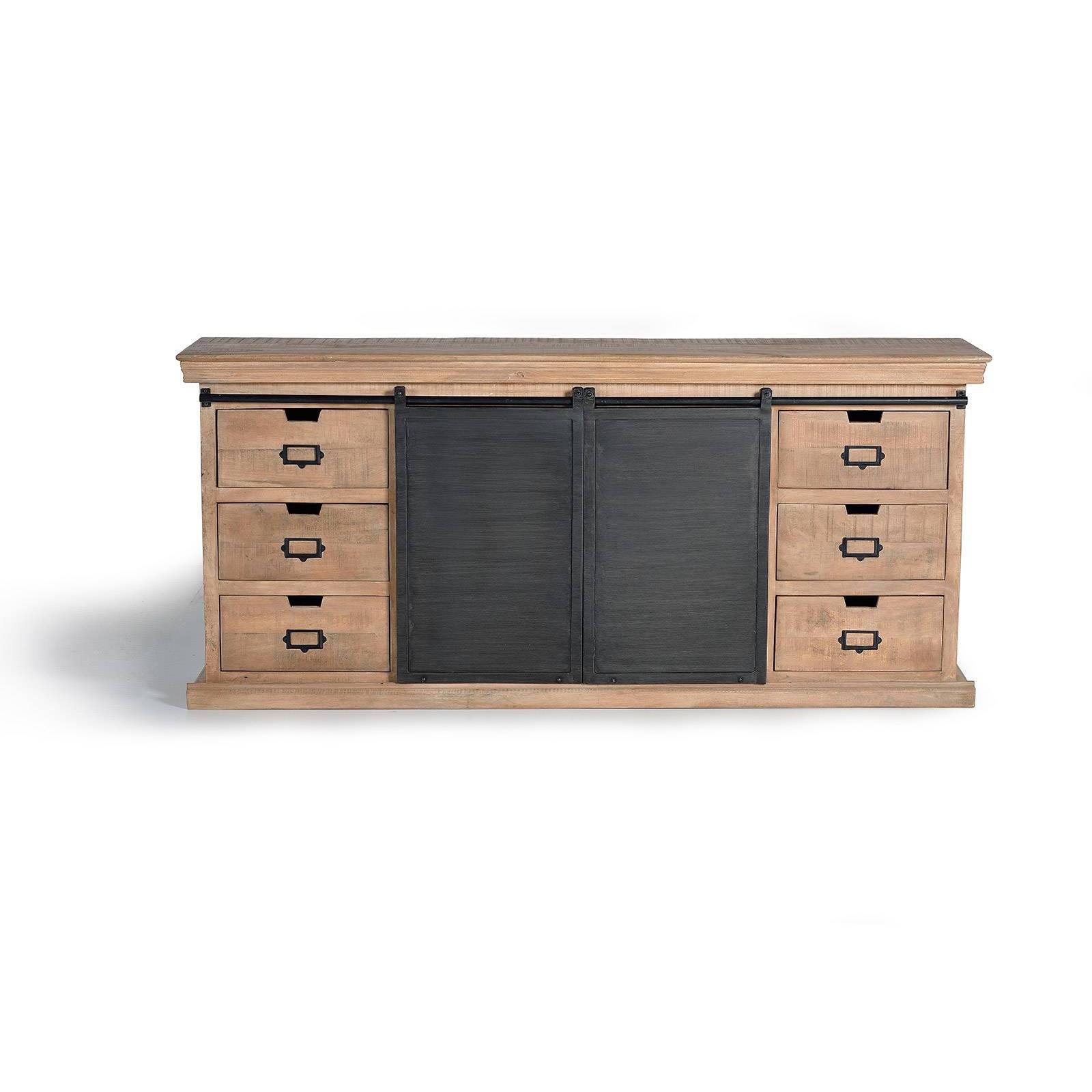 Buffet industriel porte coulissante | Manguier Héritage