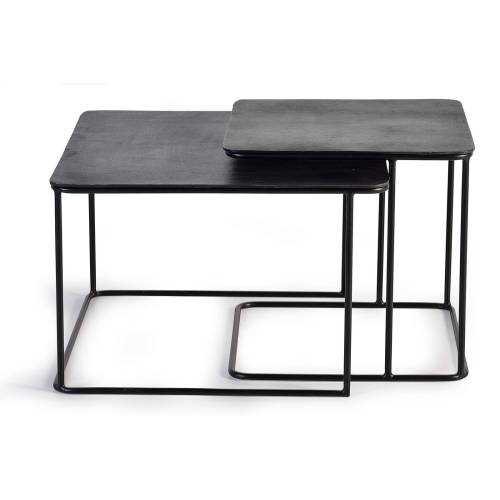 Table basse industrielle noire
