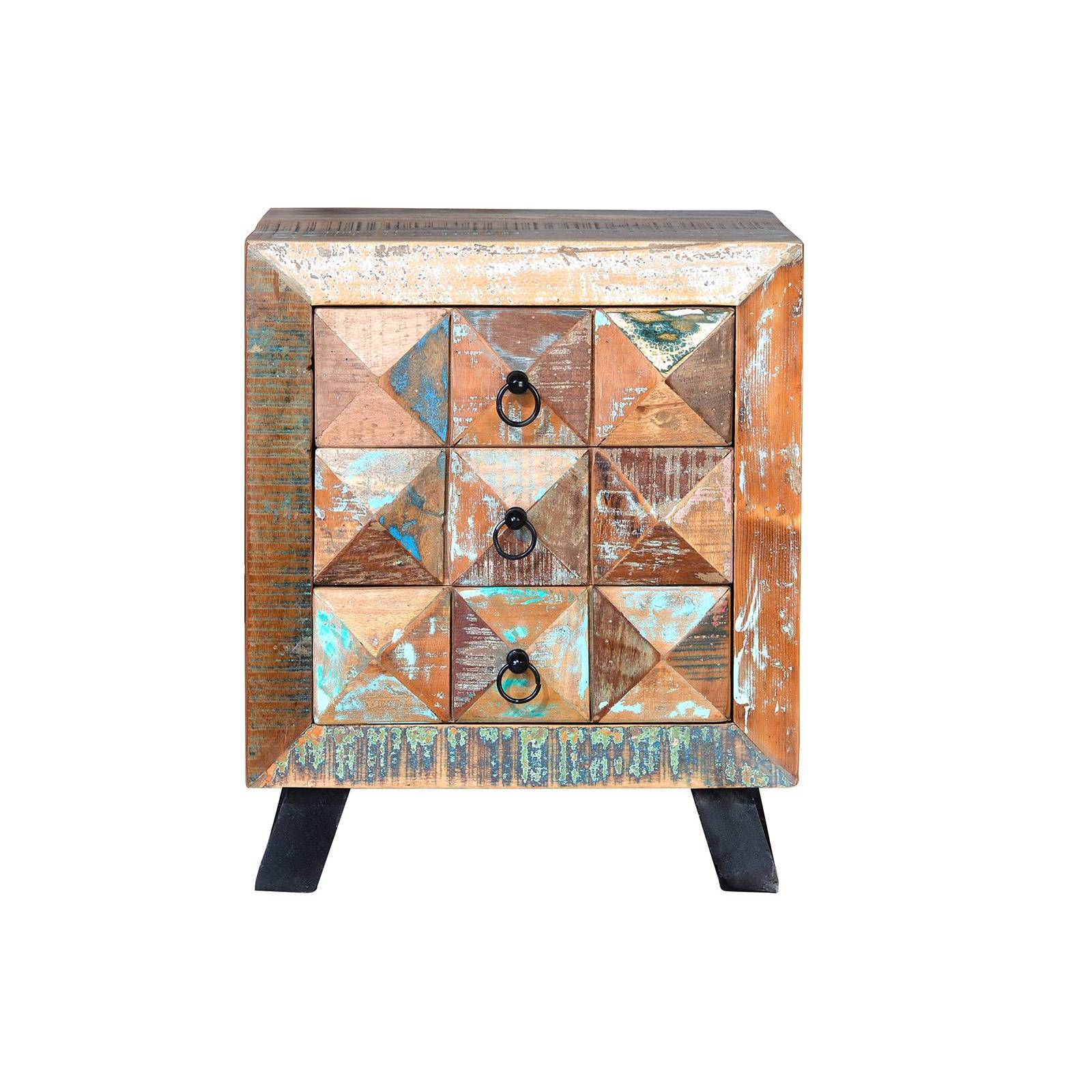 Table de chevet | Bois recyclé Diamant