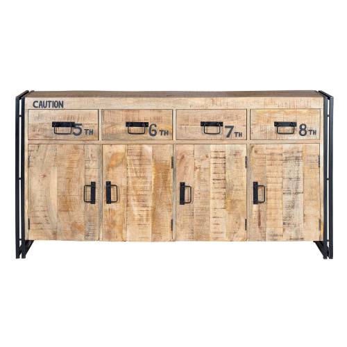 Buffet industriel manguier massif