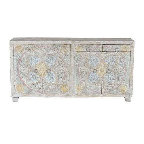 Buffet manguier sculpté 4 portes