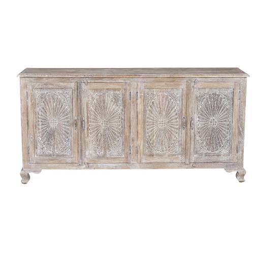 Buffet teck massif 4 portes