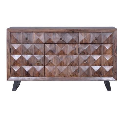 Buffet palissandre sculpté