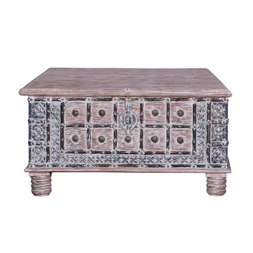 Table basse coffre en manguier massif