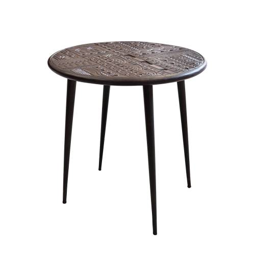 Table basse ronde noir