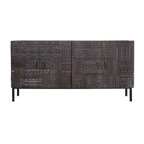 Buffet noir et bois