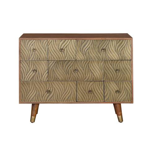 Commode à tiroirs bois et metal